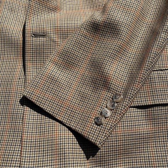 TED BAKER LONDON Houndstooth Blazer - Caramel Brown & Cream - 46L - Picture 5 of 16